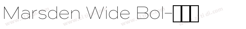 Marsden Wide Bol字体转换